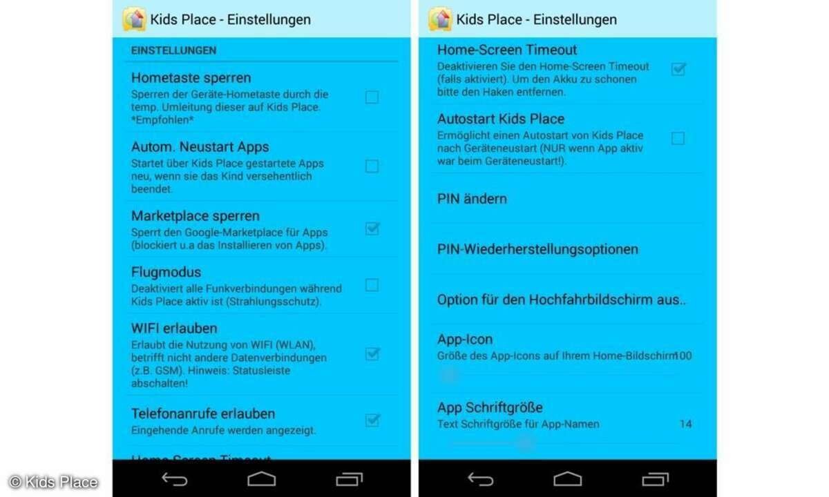 Kids Place mit Kindersicherung