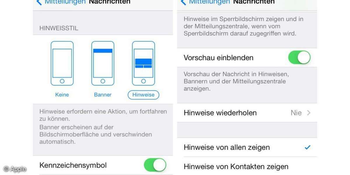 Apple, iOS7, konfigurieren, Screenshot