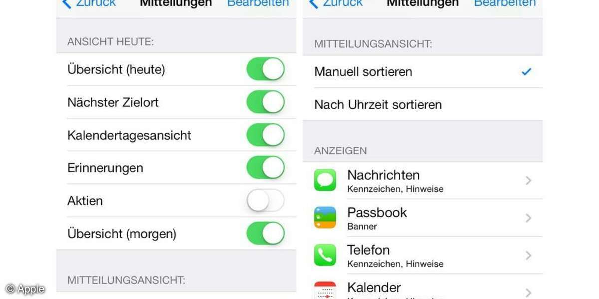 Apple, iOS7, konfigurieren, Screenshot