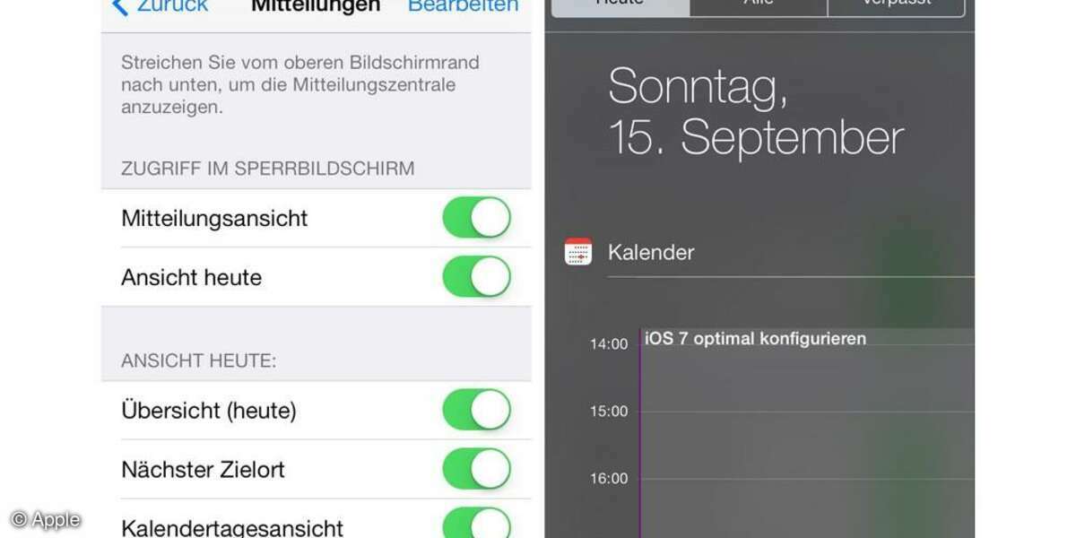 Apple, iOS7, konfigurieren, Screenshot