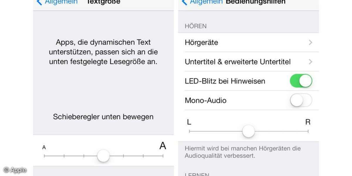Apple, iOS7, konfigurieren, Screenshot
