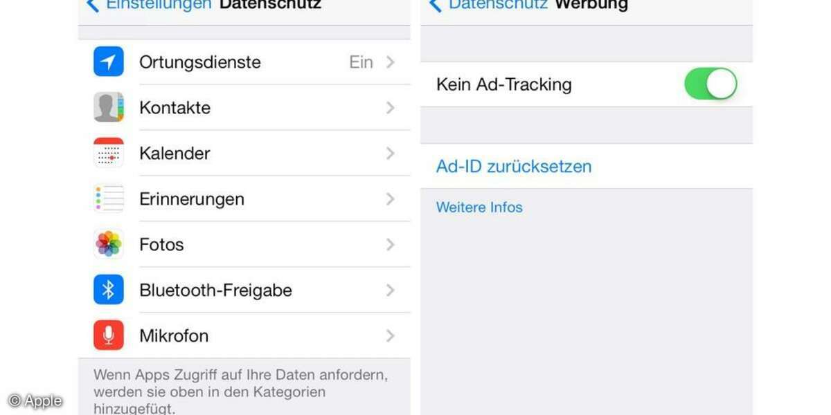 Apple, iOS7, konfigurieren, Screenshot