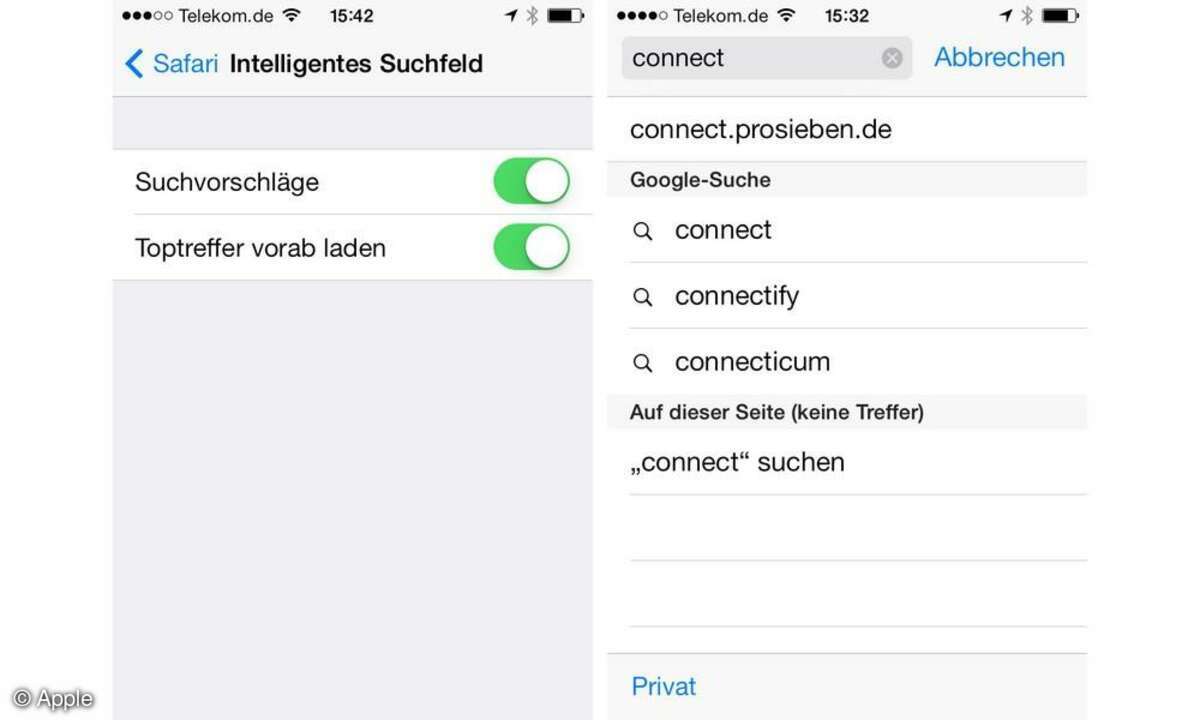 Apple, iOS7, konfigurieren, Screenshot