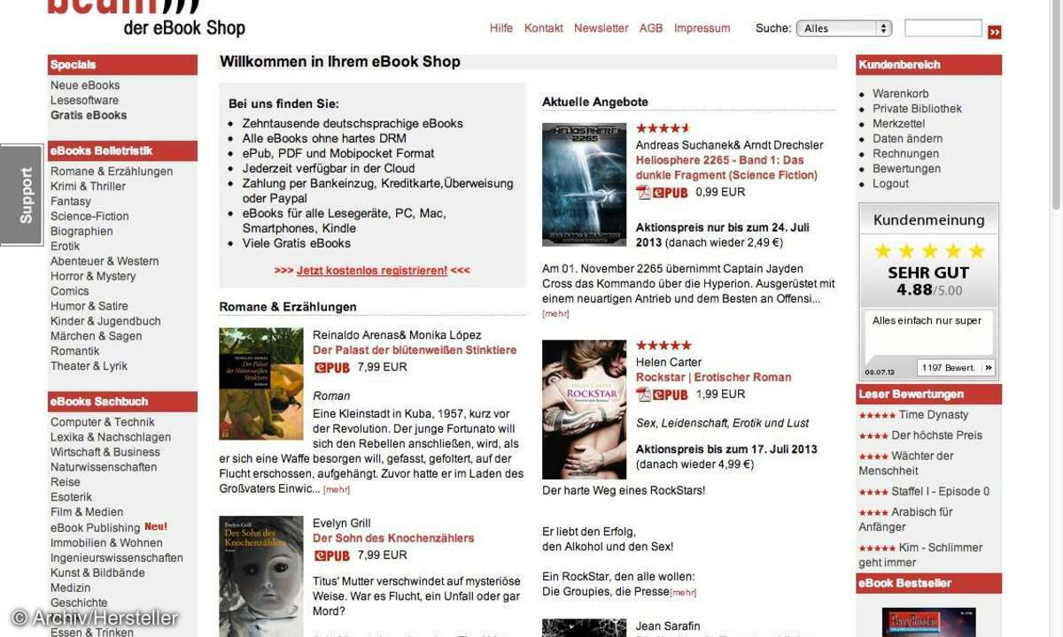 Beam eBook Shop