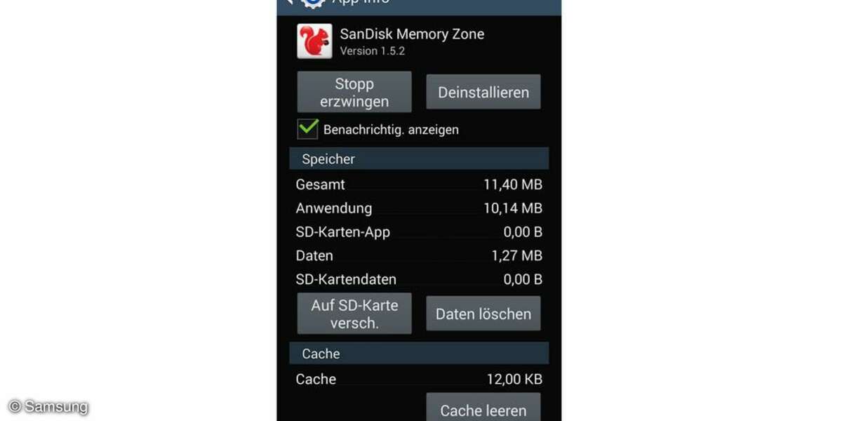 Samsung Galaxy S4 Apps auf Speicherkarte