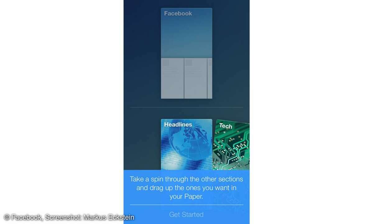 Facebook Paper, Screenshot