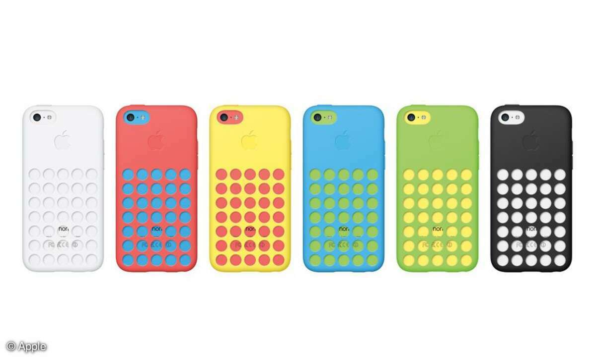 iPhone 5C in farbenfrohen Cases.