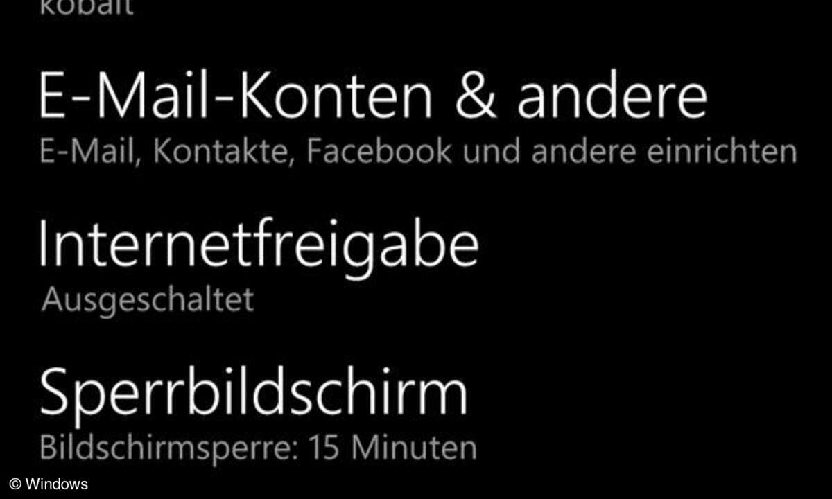 Windows Phone 8, Screenshot