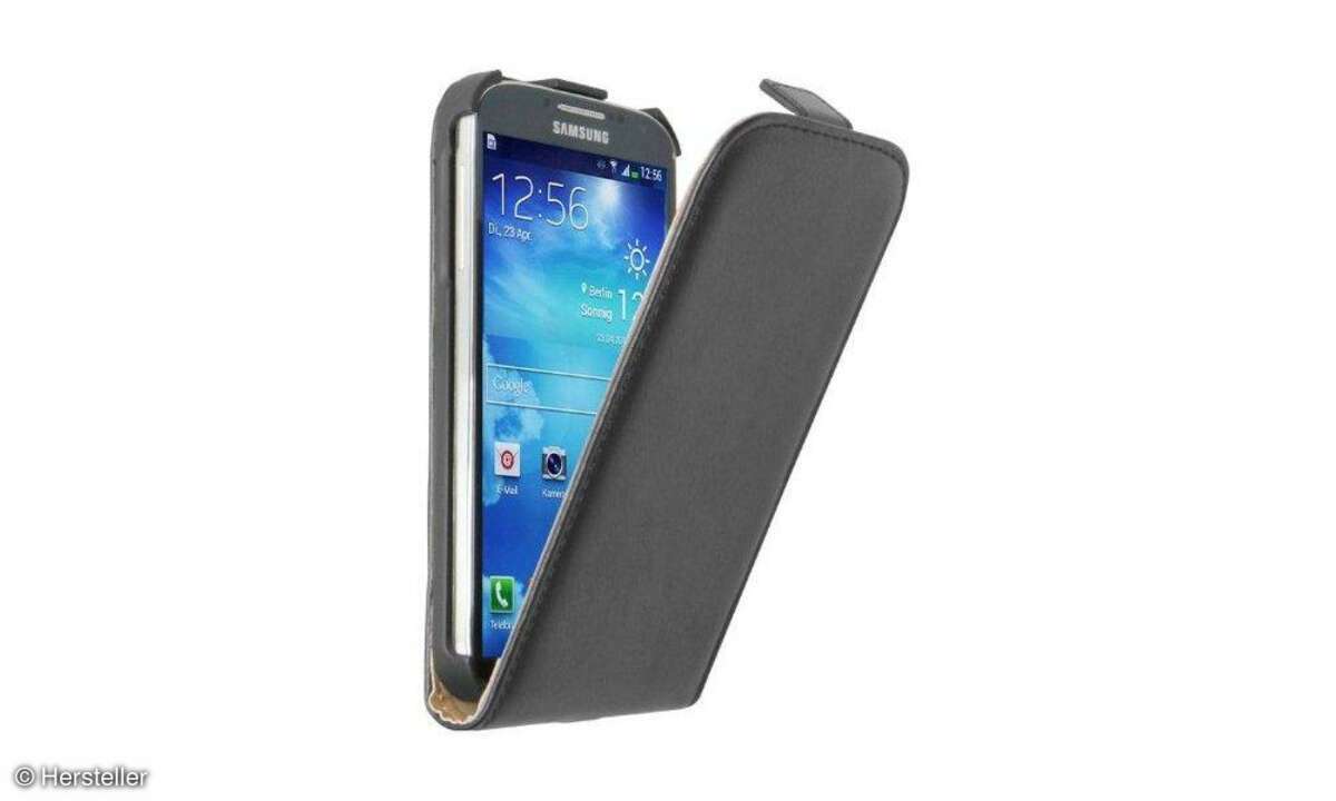 mumbi Leder Flip Case für Samsung Galaxy S4