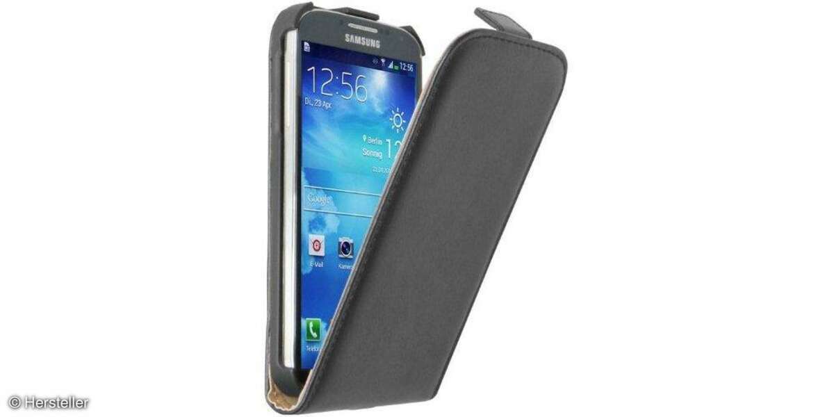 mumbi Leder Flip Case für Samsung Galaxy S4