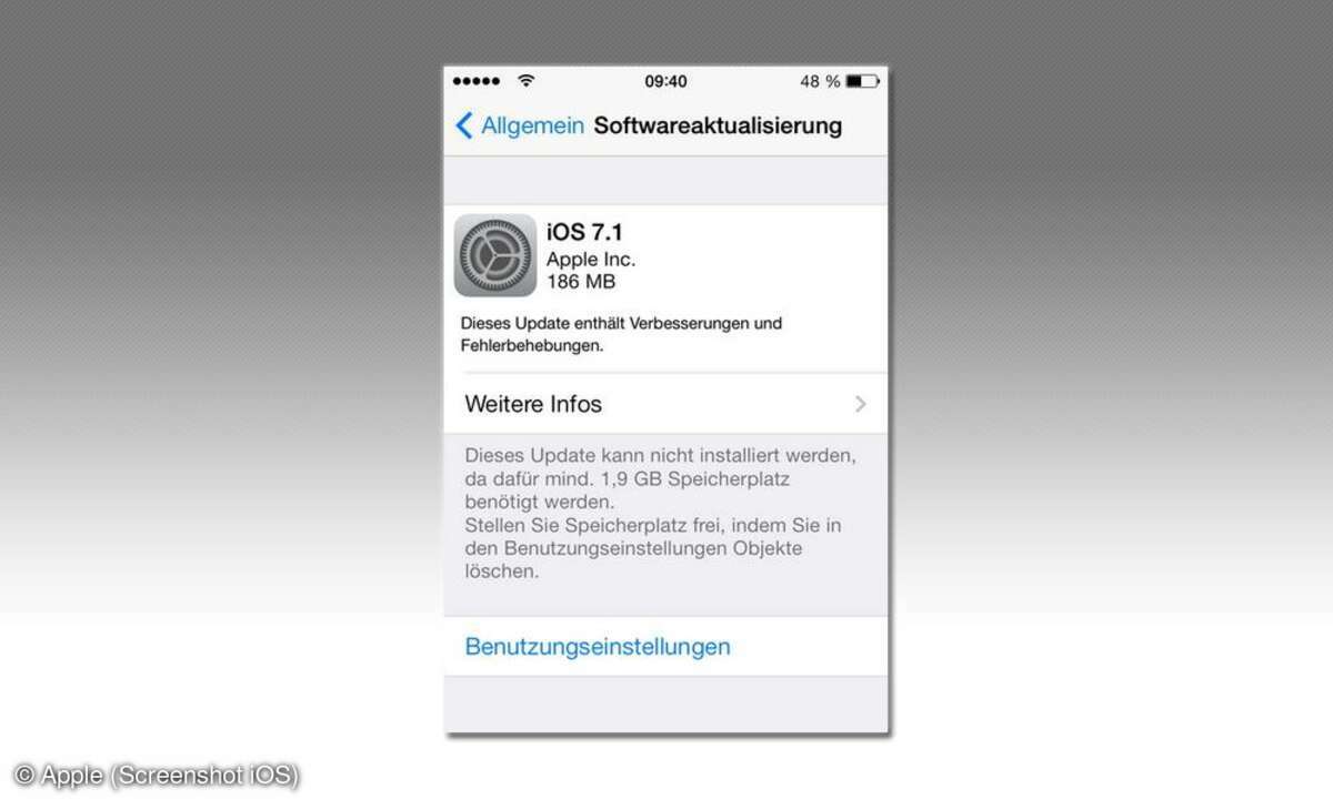 iOS 7.1 ist als Download verfügbar