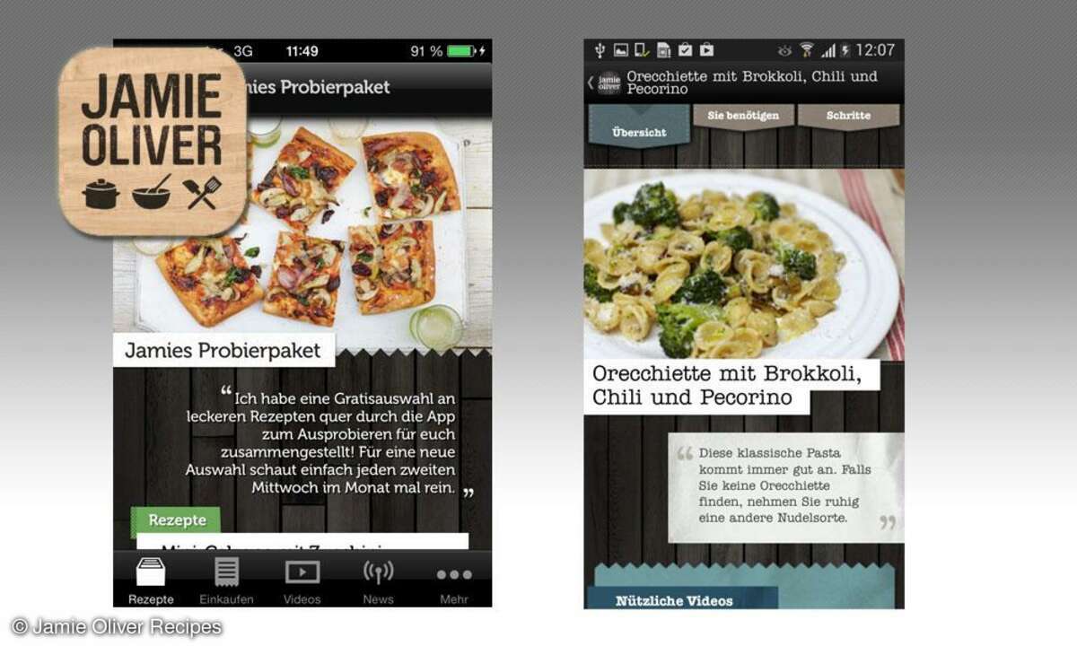 Koch-Apps, Jamie Oliver, Logo, Rezepte
