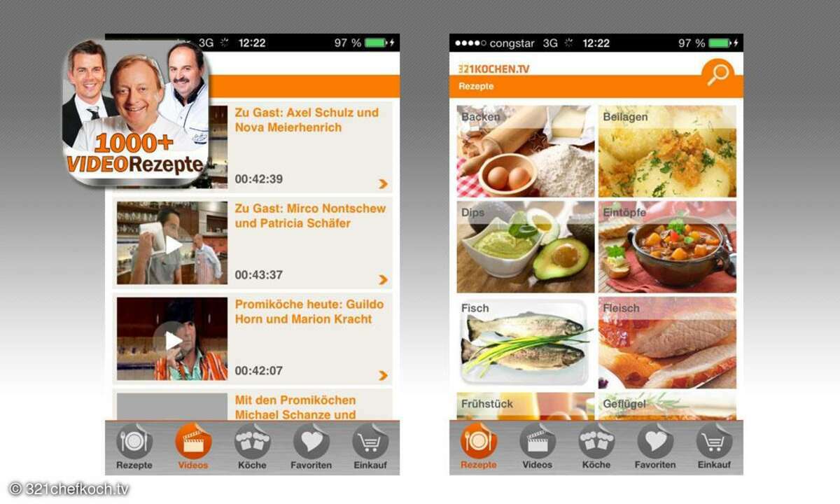 321chefkoch.tv, Logo, Koch-Apps