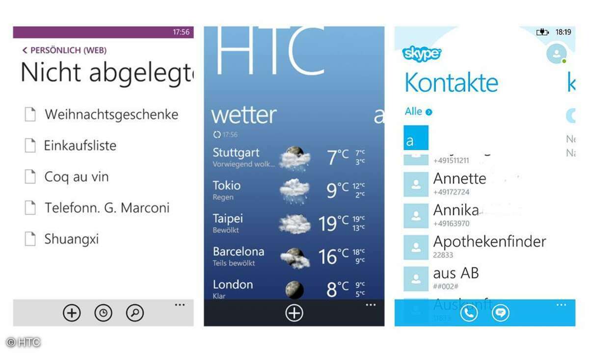 HTC 8S Apps - Screen