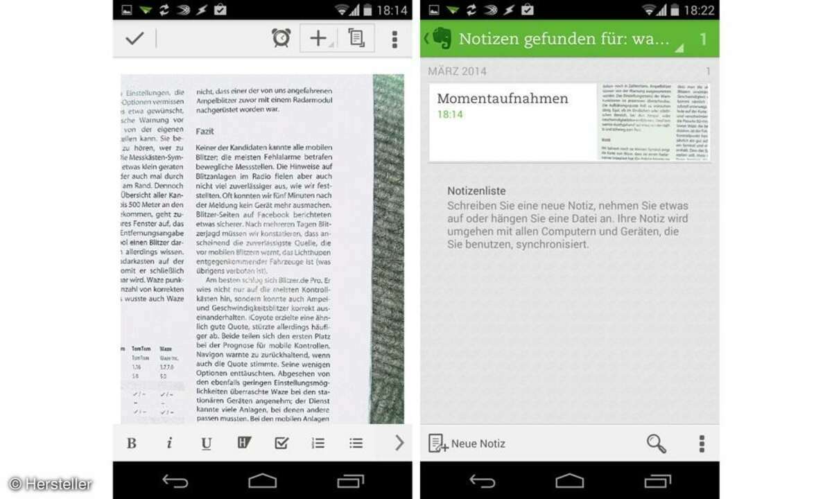 Evernote Zeitungsausschnitte