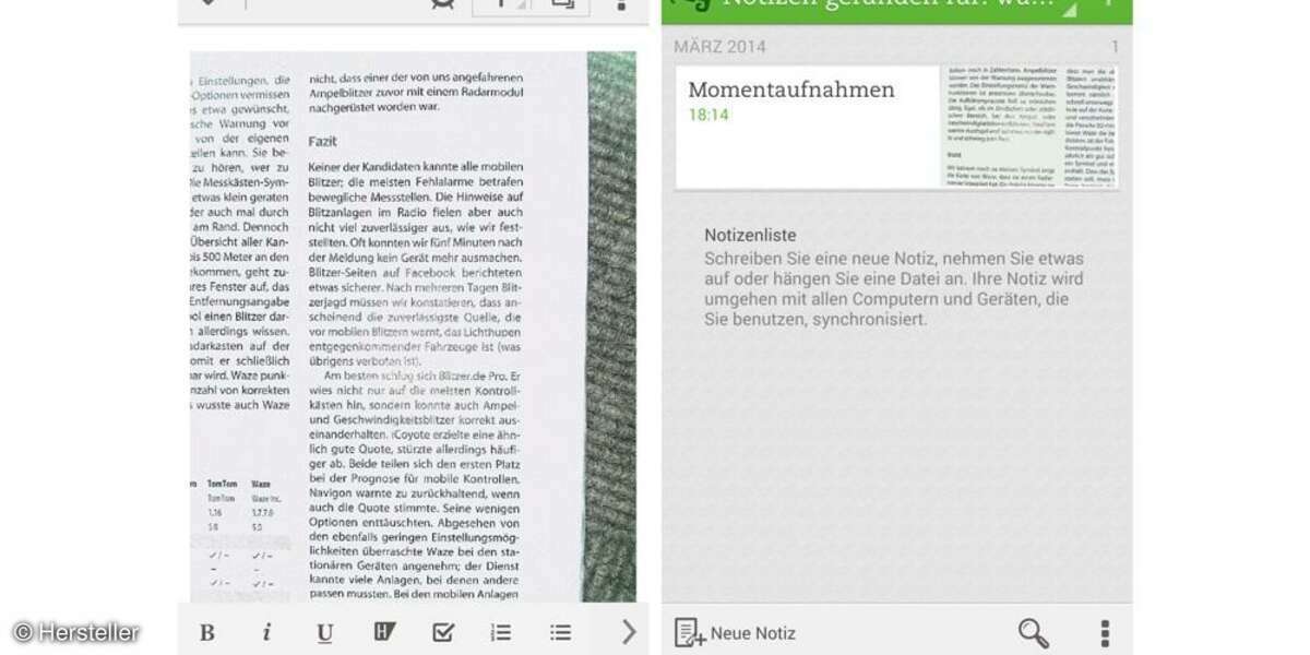 Evernote Zeitungsausschnitte