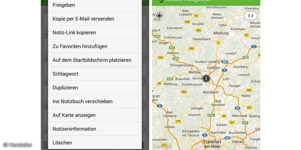 Evernote Urlaubsreisen